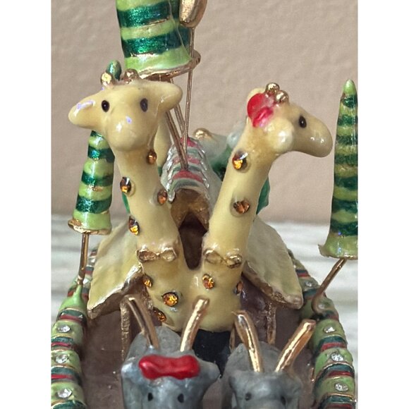 Dept 56 Patience Brewster Krinkles Noah’s Ark Jeweled Hinged Trinket Box w/FLAW - Picture 10 of 16